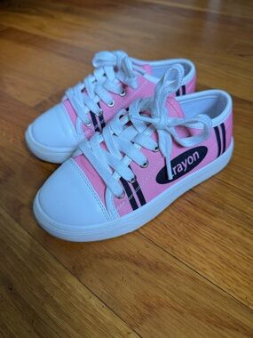 Kids' Pink Canvas crayon Sneakers